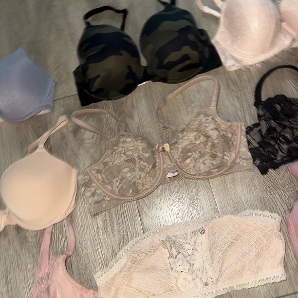 Victoria’s Secret Lot 9 PINK Lace Padded Push Up Bra 34 D - Picture 4 of 9